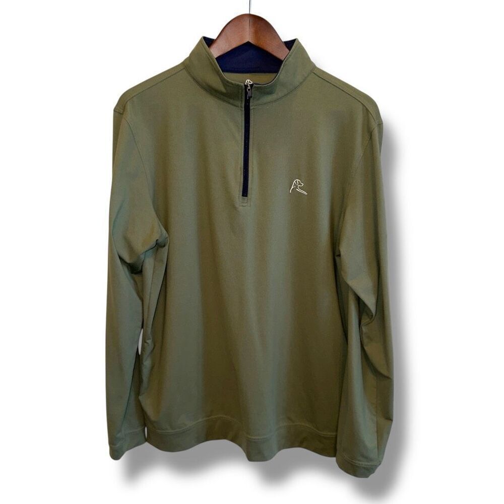 Rhoback Olive Green Performance 1/4 Zip Sweatshirt Sz M